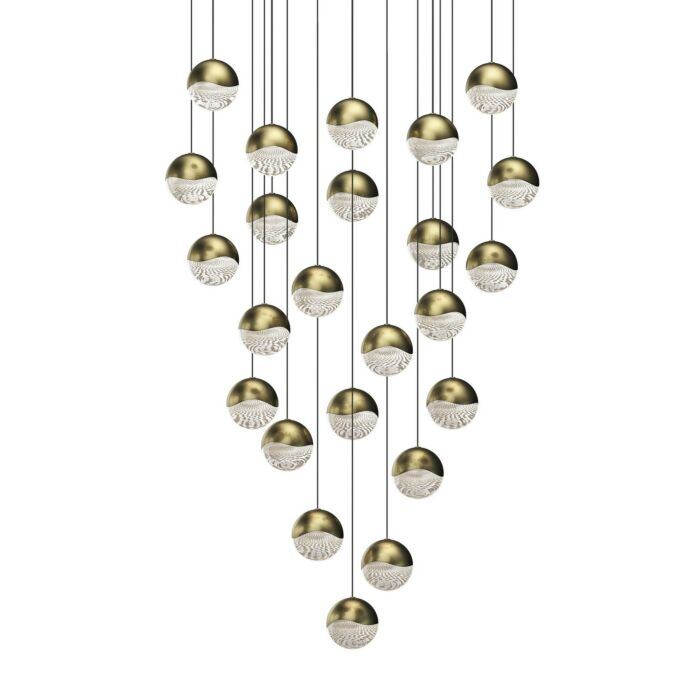 Grapes 24-Light LED Pendant in Brass Finish