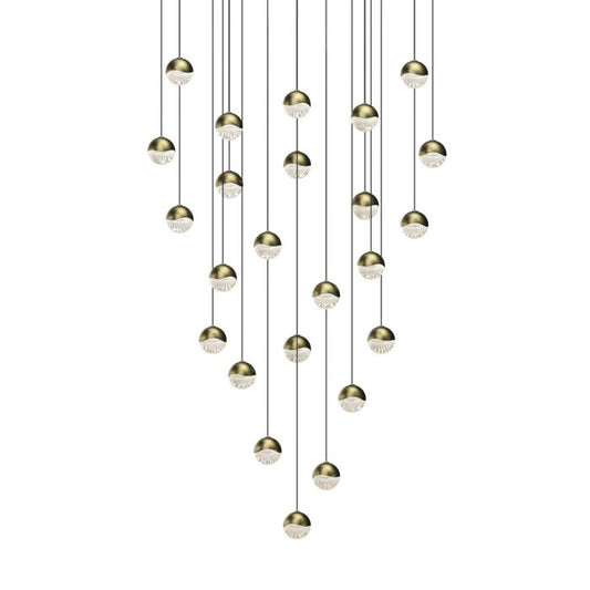 Grapes 24-Light LED Pendant in Brass Finish