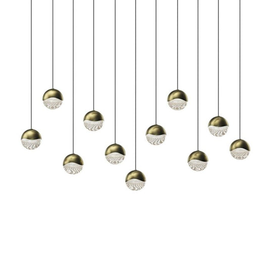 Grapes 11-Light LED Pendant in Brass Finish