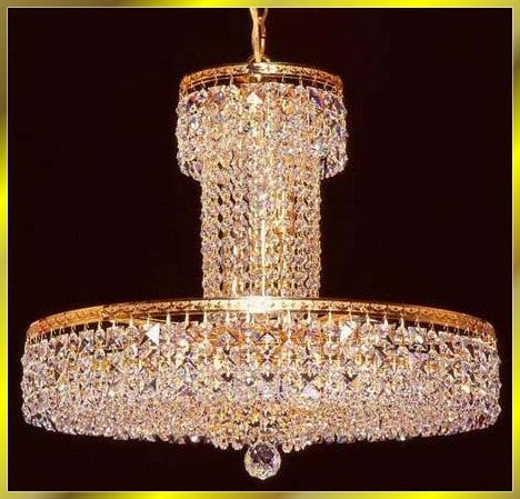 10 lights crystal chandelier in gold plated finish