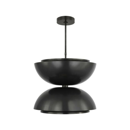 Shanti X-Large Double 2-Light Integrated LED Ceiling Pendant in Dark Bronze