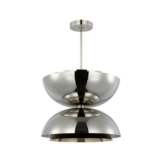 Shanti X-Large Double 2-Light Integrated LED Ceiling Pendant in Polished Nickel