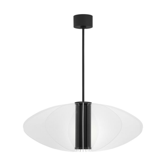 Nyra 1-Light LED Pendant in Nightshade Black