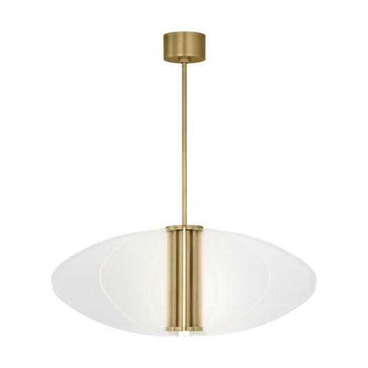 Nyra 1-Light LED Pendant in Plated Brass