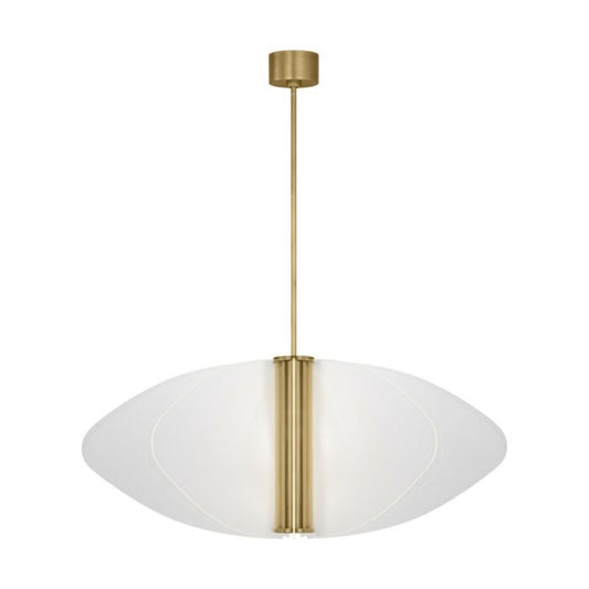 Nyra 1-Light LED Pendant in Plated Brass