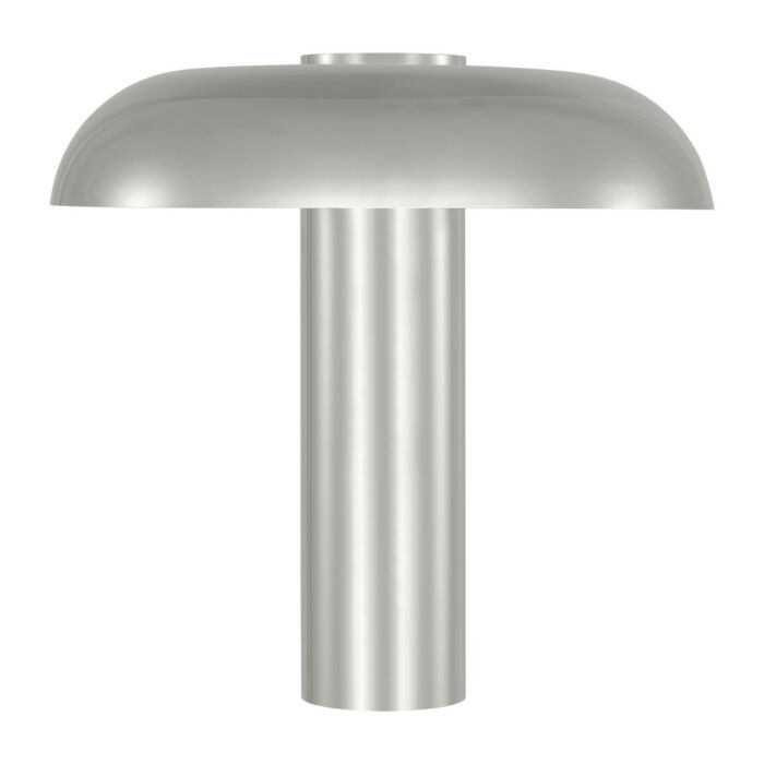 Louver 1-Light LED Table Lamp in Polished Nickel