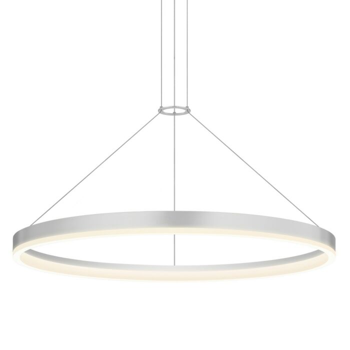 Corona LED Pendant in Bright Satin Aluminum