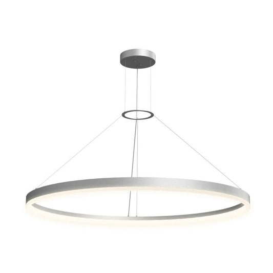 Corona LED Pendant in Bright Satin Aluminum