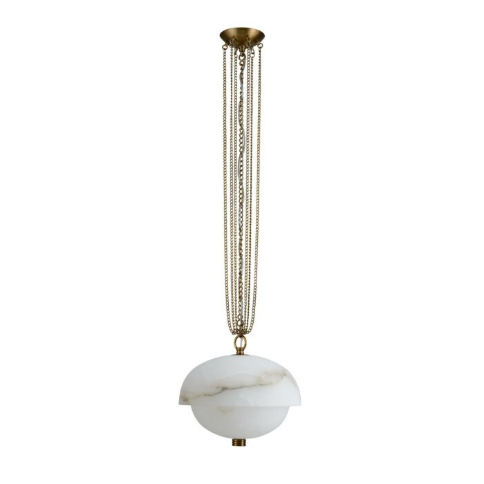 Volterra 1-Light LED Pendant in Winter Brass