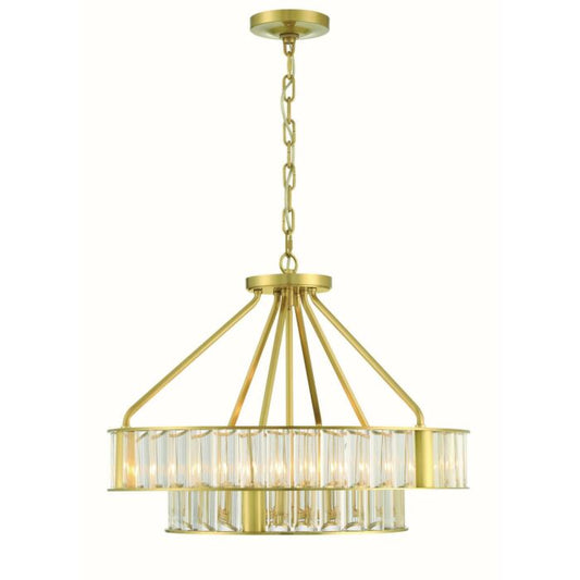 Farris 6-Light Chandelier in Aged Brass