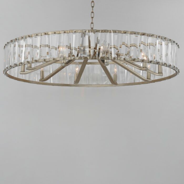 Odeon 10-Light Chandelier in Golden Silver