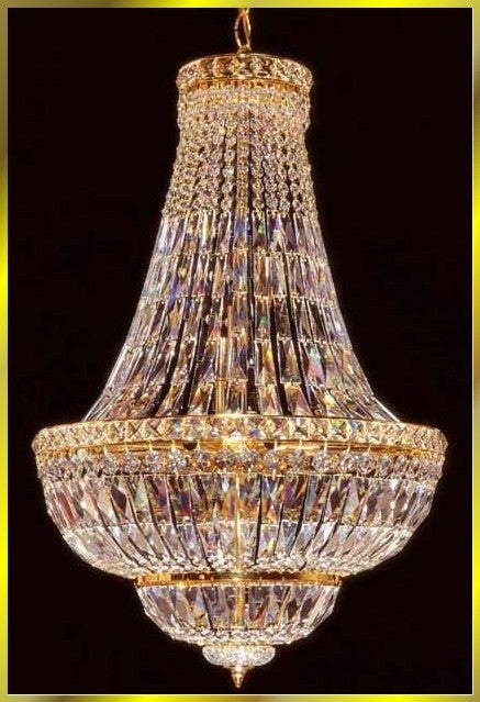 12 lights crystal chandelier in gold plated finish