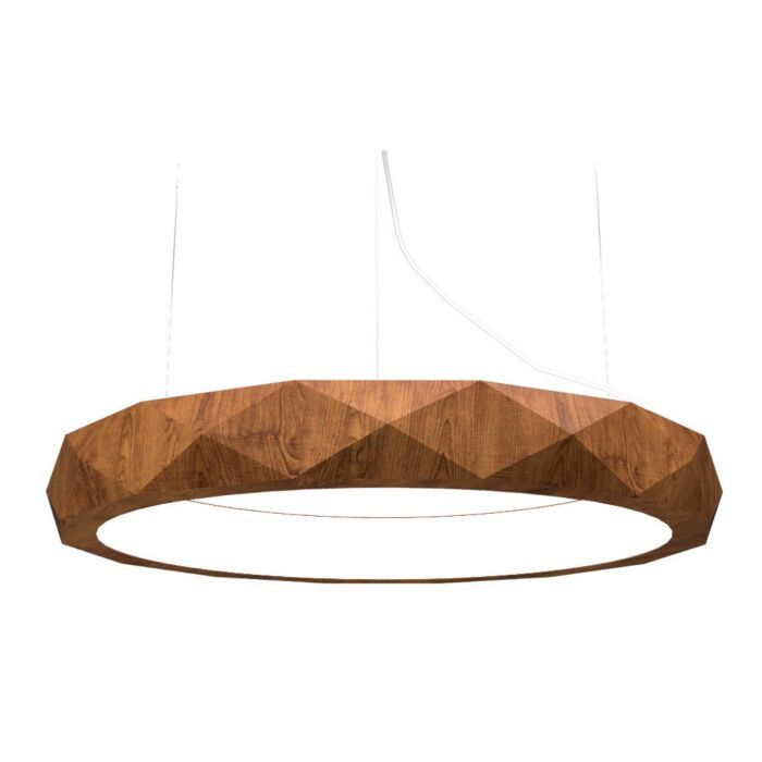 Facet LED Pendant in Imbuia