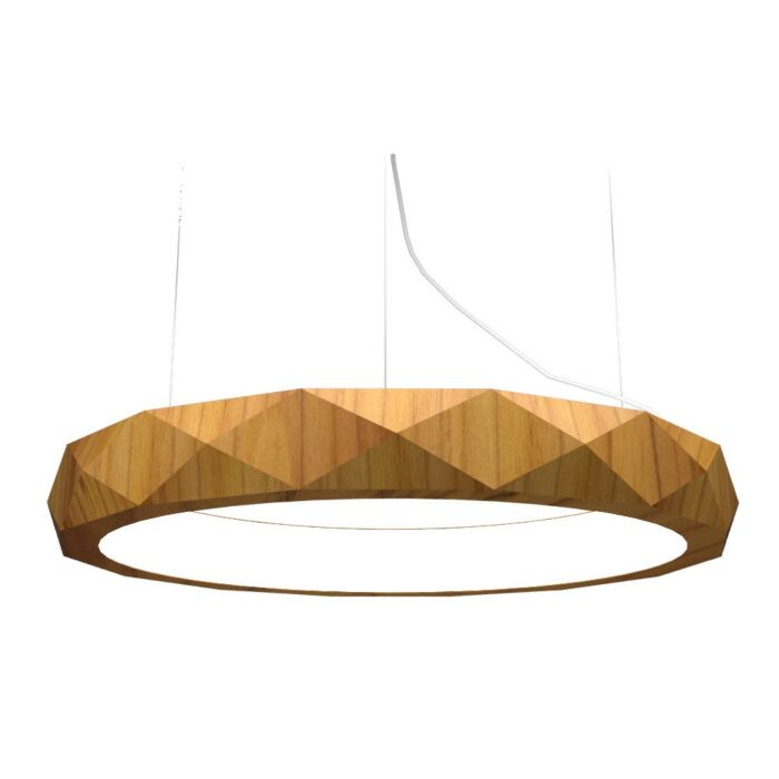 Facet LED Pendant in Teak