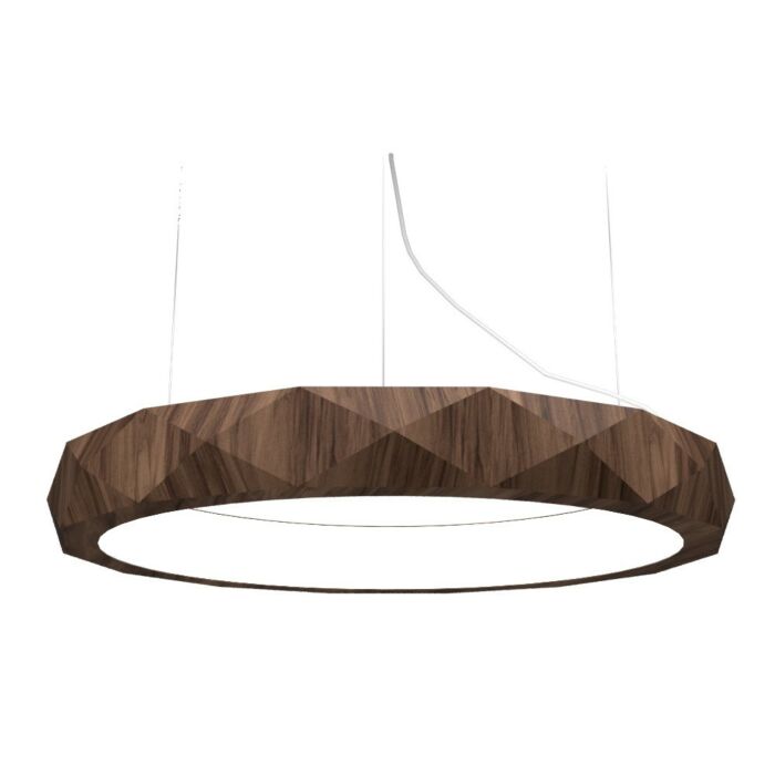 Facet LED Pendant in American Walnut