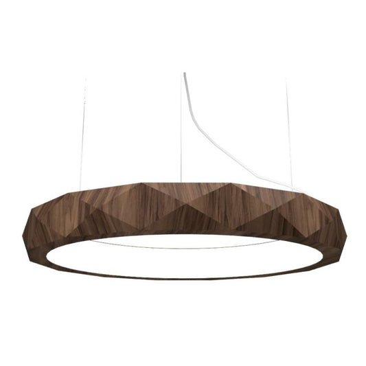 Facet LED Pendant in American Walnut