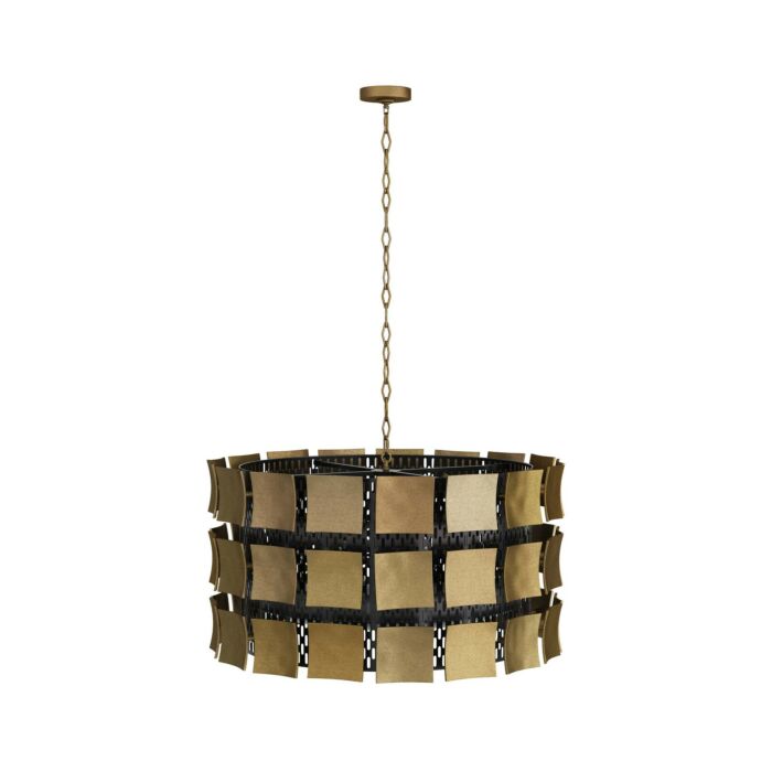 Wells 6-Light Chandelier in Antique Brass