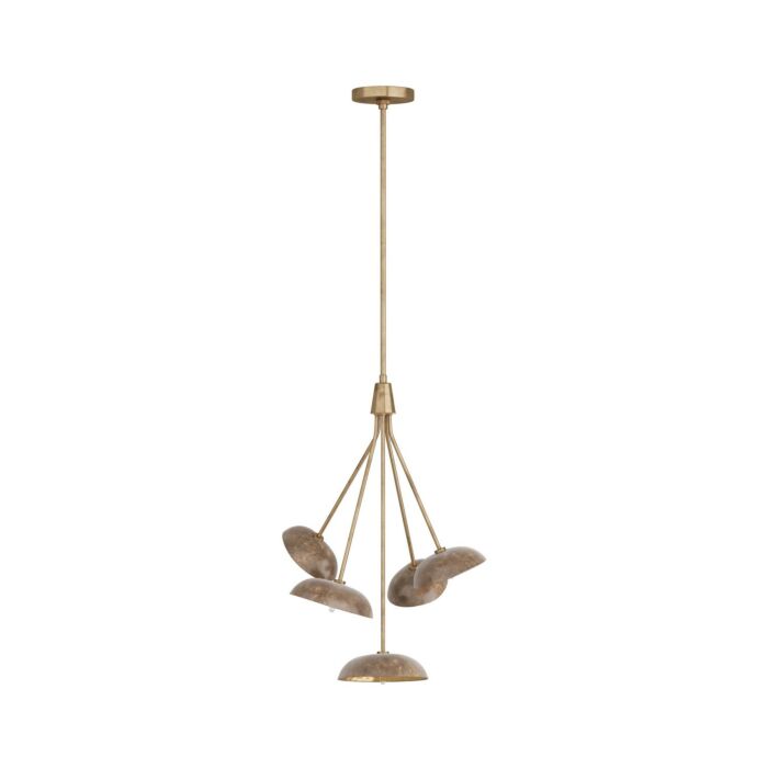 Viper 5-Light Chandelier in Vintage Brass