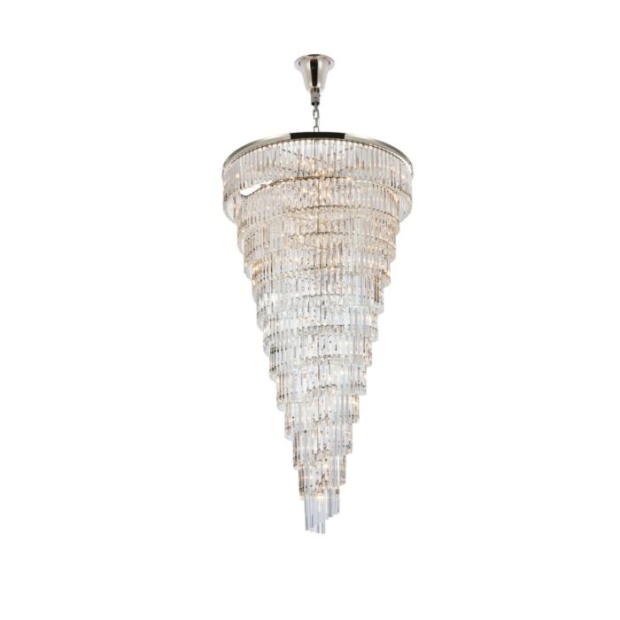 Sydney 58-Light 5Chandelier in polished nickel