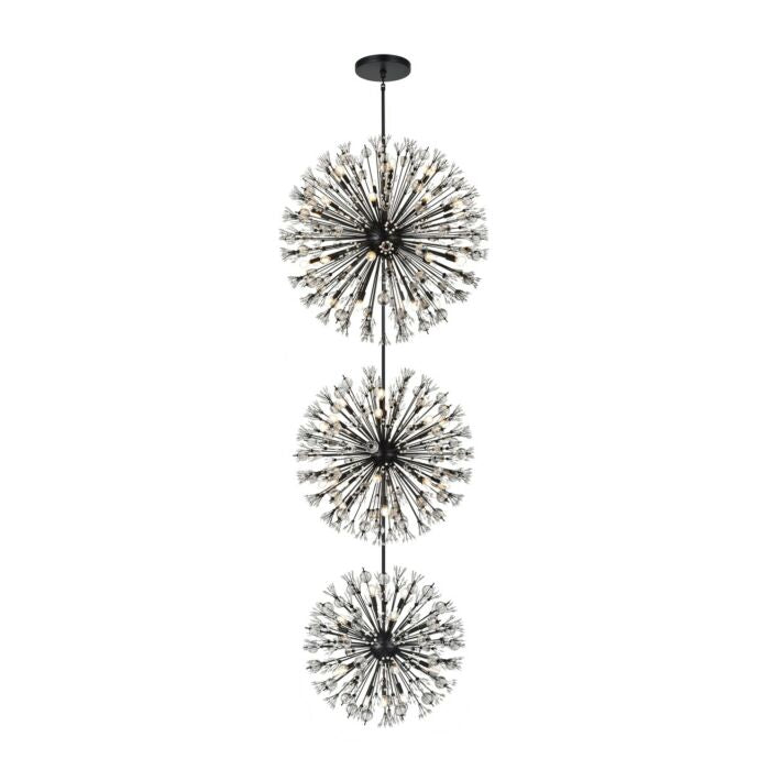 Vera 74-Light 7Chandelier in Black