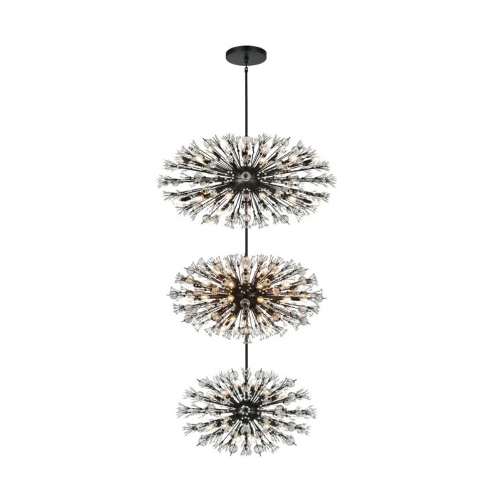 Vera 90-Light Chandelier in Black