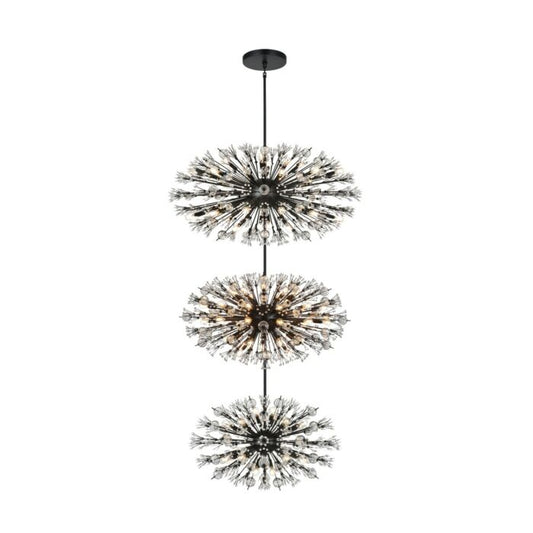 Vera 90-Light Chandelier in Black