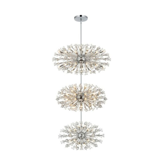 Vera 90-Light Chandelier in Chrome