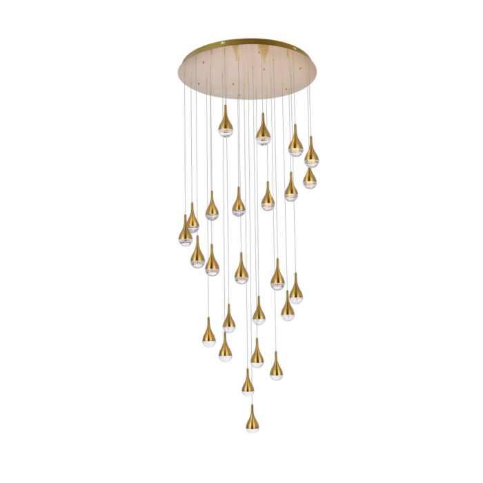 Amherst 25-Light LED Chandelier in satin gold