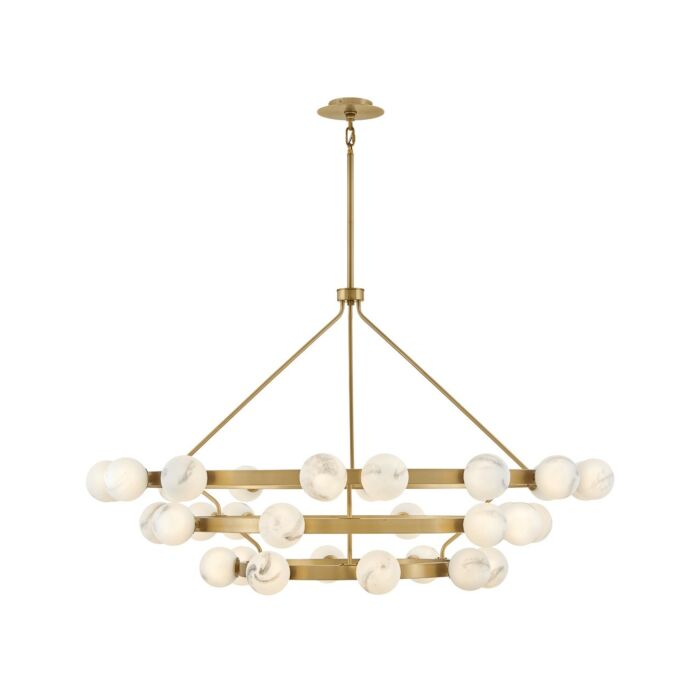 Selene 36-Light LED Chandelier in Lacquered Brass