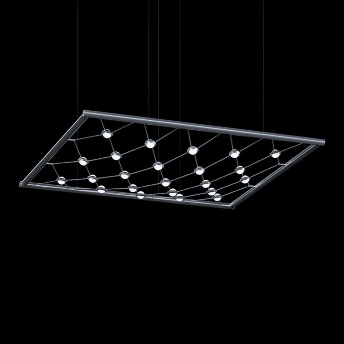 Constellation 23-Light LED Pendant in Bright Satin Aluminum