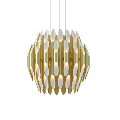 Chimes LED Pendant in Satin Brass