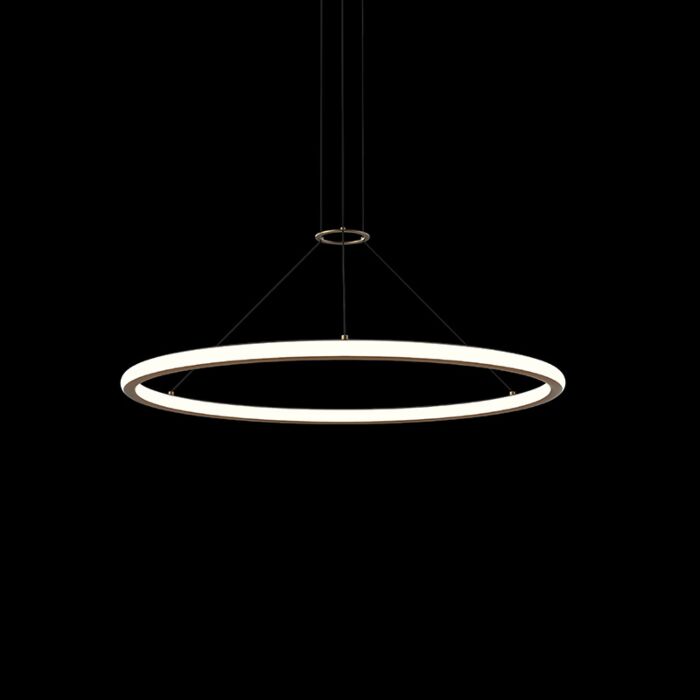 Luna 2-Light LED Pendant in Brass Finish