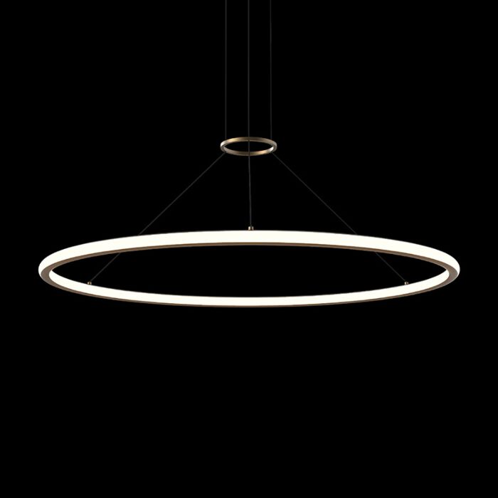 Luna 2-Light LED Pendant in Brass Finish