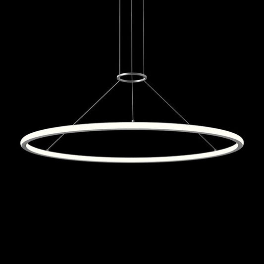 Luna 2-Light LED Pendant in Bright Satin Aluminum