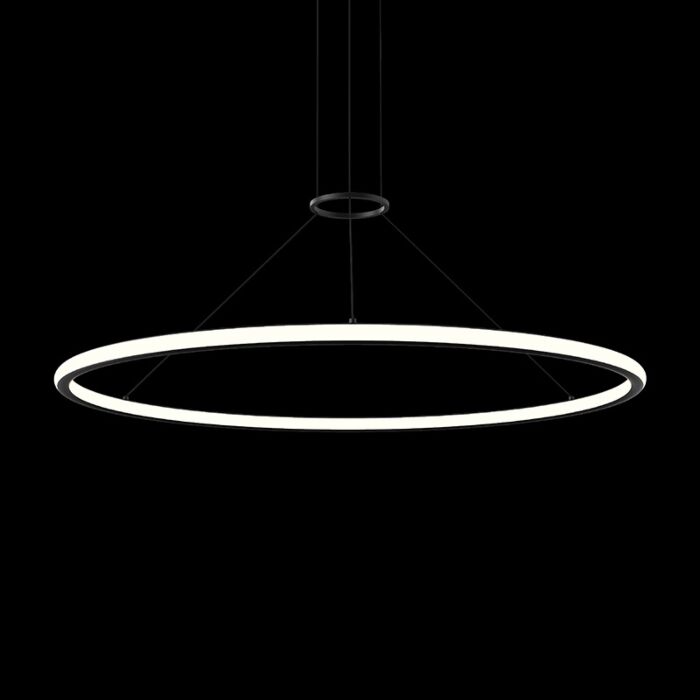 Luna 2-Light LED Pendant in Satin Black