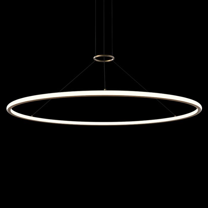 Luna 2-Light LED Pendant in Brass Finish