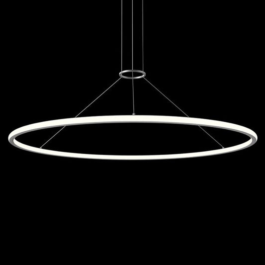 Luna 2-Light LED Pendant in Bright Satin Aluminum