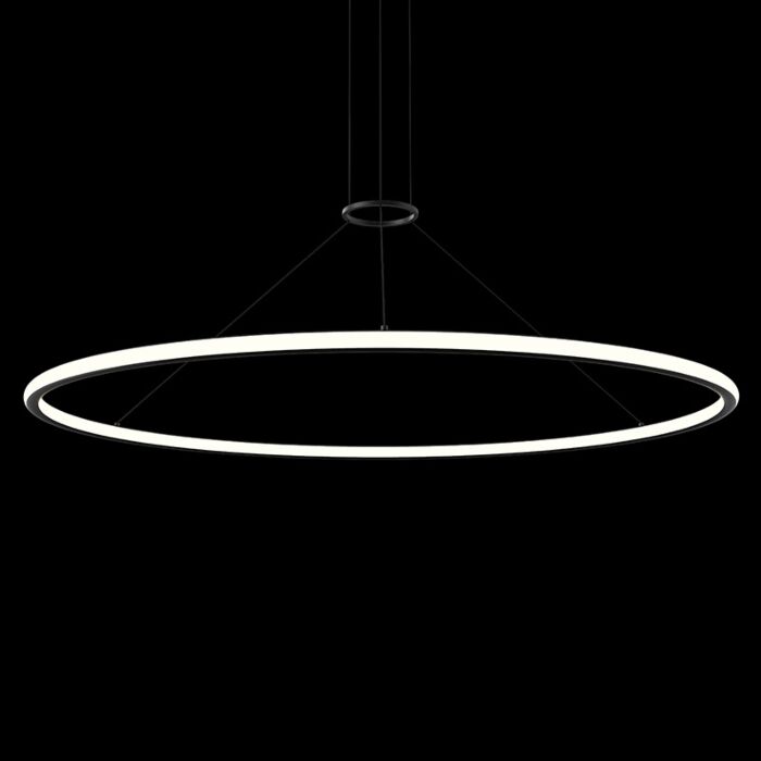 Luna 2-Light LED Pendant in Satin Black