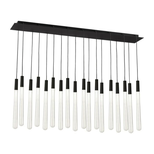 Pylon 18-Light LED Chandelier in Nightshade Black