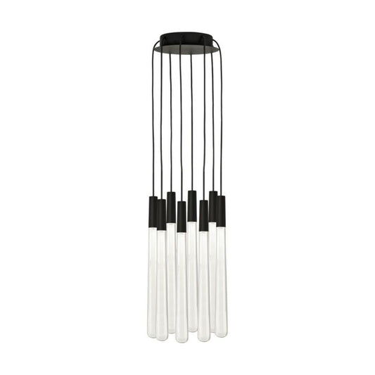 Pylon 8-Light LED Chandelier in Nightshade Black