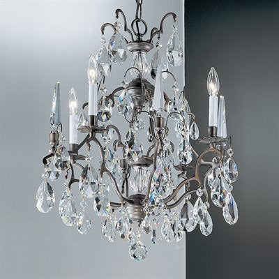 polished chrome 4 light Versailles Crystal Chandelier