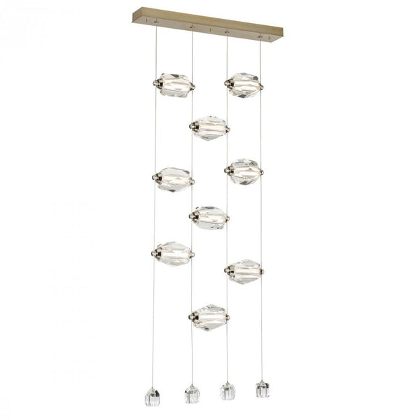 Pendant, 9-Light, LED, Modern Brass, 27.5"W (139056-LED-STND-86-CR 5Z5XUE)