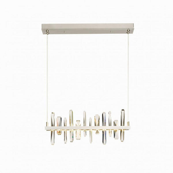 Linear Chandelier, 1-Light, Standard Height, LED, Black, 25.5"W (139734-LED-STND-10-CR 5D9UQ6)