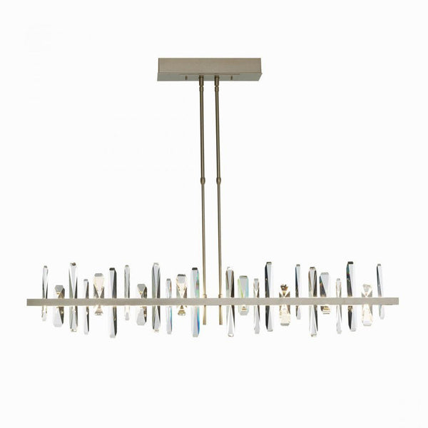 Linear Chandelier, 1-Light, Long Height, LED, Black, 51.9"W (139738-LED-LONG-10-CR 5D9UQR)