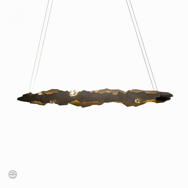 Pendant, 1-Light, Standard Height, LED, Black, Swarovski Crystal, 5.9"W (139860-LED-STND-10-CR 5DDQJY)