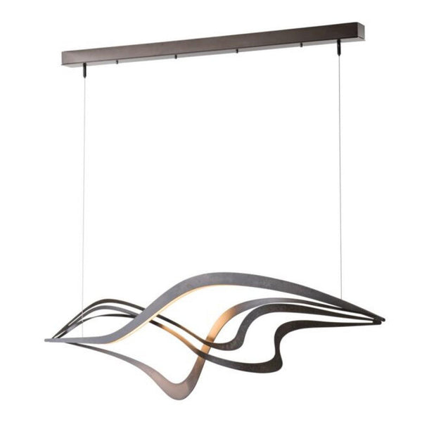 Waves Pendant, 1-Light, Standard Height, LED, Black, 9.1"W (139905-LED-STND-10 4T1C4Y)