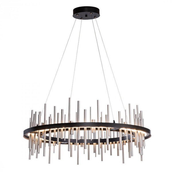 Pendant, 1-Light, Standard Height, LED, Black, 38"W (139910-LED-STND-10-82 4T1C57)