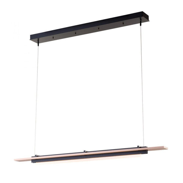 Linear Chandelier, 1-Light, Standard Height, LED, Black, Black Accent, 48"W (139920-LED-STND-10-10 5DDRG3)