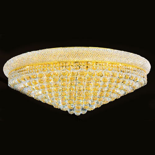 Corp Empire 20-Light Gold Finish with Clear-Crystals Ceiling-Light