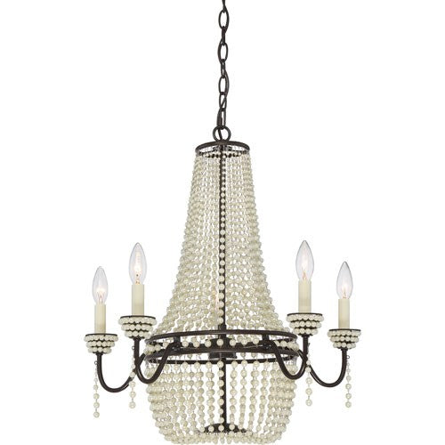 Bronze Five-Light Chandelier